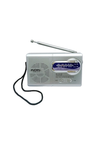 Lemestar Indın Bc-r119 Gümüş Gri Mini Radyo - Am/fm Çift Bant, Taşınabilir, Gömülü Hoparlör, 3.5mm Kulaklık Bağlantısı, 2xaa Pil İle Çalışır Pil Dahil Değil