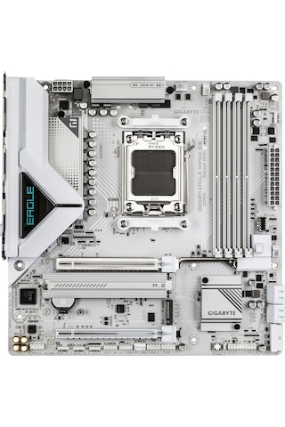 Gigabyte B850m Eagle Wıfı6e Ice Am5 Ddr5 8200mhz Oc Matx Gaming Aaaa11gıg0049