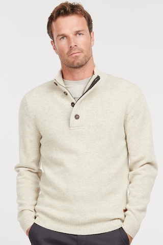 Barbour Patch Half Zip Kazak Be14 Pearl-be14 Pearl Bej