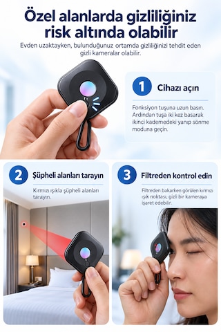 Kamera Dedektörü Kızılötesi Kamera Bulucu Gizli Kamera Bulucu