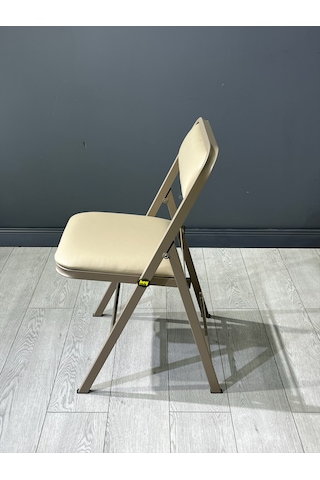 Katlanır Kamp Sandalyesi Cappuccino Piknik Sandalyesi Kapuçino Deri Cappuccino