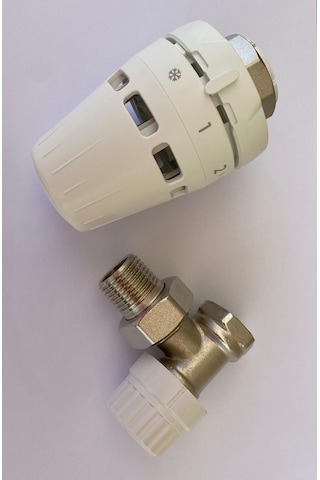 Danfoss 1/2" Köşe Tip Termostatik Radyatör Vana Takımı (B1 Gövde + 015G3630)