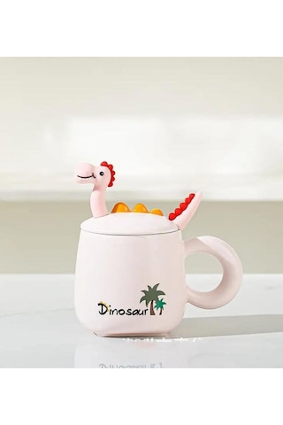 Dinozor Figürlü Seramik Kupa-460 Çok Renkli