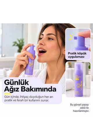 Yues Üzümlü Sakız Aromalı Alkolsüz Köpük Ağız Gargarası 55 Ml