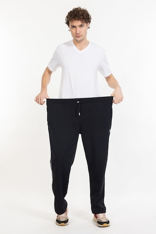 Büyük Beden Erkek Eşofman Altı Cepli Fermuarlı Blr-08- 1009 Siyah