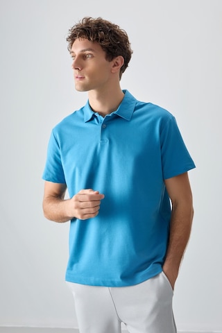 Air Jones Tommy Life Petrol Mavi Pamuklu Kalın Yumuşak Dokulu Polo Yaka Oversize Fit Basic Erkek T- Shirt - 88381 Petrol Mavi