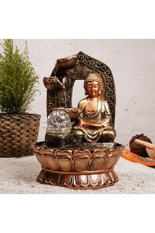 Zen Lord Buddha Işıklı Yol Temalı Su Şelalesi
