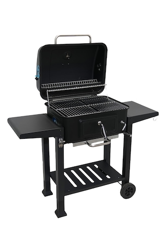 Tekerlekli Kömürlü Bbq Dökme Demir Kömürlü Mangal Fırınlı Büyük B