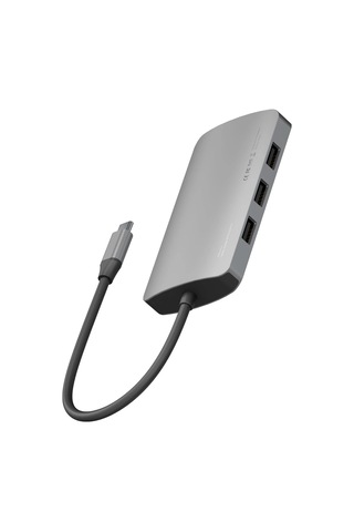 Aluhub Hd Pro 2 100w Type-c Pd Şarj Destekli 8in1 4k Hub Dönüştürücü - Koyu Gri