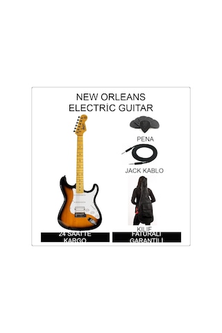 New Orleans Nhs9720 Stratocaster Hss Sunburst Elektro Gitar