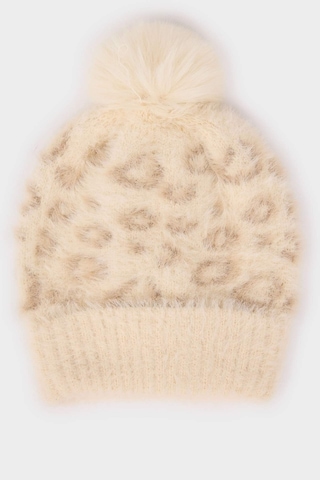 Defacto Kız Bebek Leopar Desenli Bere F0022a525wnbg47 Bej