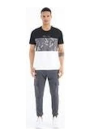 Tommy Lıfe Siyah Renk Geçişli Baskı Detaylı O Yaka Standart Kalıp Erkek T-shirt - 88177 T11er-88177 001