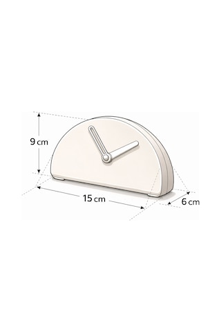 Modern Minimalist Yarım Daire Masa Saati - 5 Renk Seçeneği Sarı