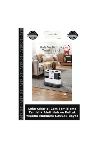 Leke Çıkarıcı Cam Temizleme Temizlik Aleti Halı Ve Koltuk Yıkama Makinesi Cx002b Beyaz