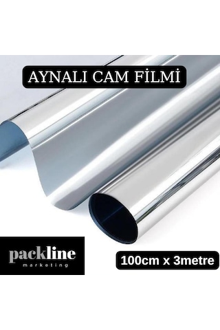 Kendinden Yapışkanlı Çizilmez Aynalı Cam Filmi 100cm X 3metre