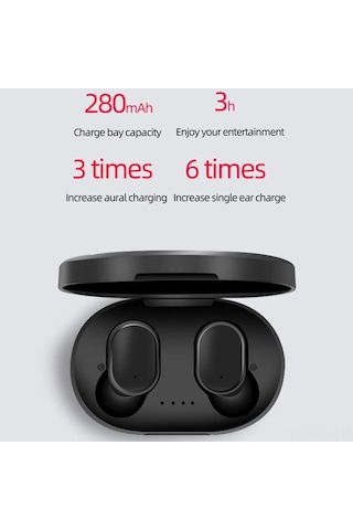 Folinda A6s Bluetooth Kulaklık: In-ear Tws, Su Geçirmez, Ses Kontrolü, 9 Saat Pil, Akıllı Telefonlar İçin