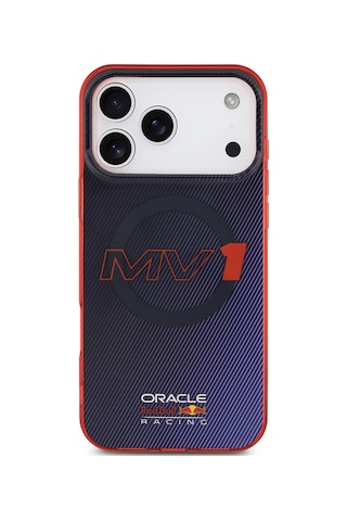 Apple Uyumlu iPhone 17 Pro Max Kılıf Redbull Lisanslı M-safeli Çift Katmanlı Çizgi Desen Sert Pc Mv Kapak Laciver Lacivert