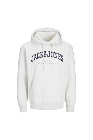 Jack & Jones Erkek Sweatshirt Beyaz 12256521 Jjecaleb Varsıty Hood Noos 25kw21000440 W21162 Beyaz