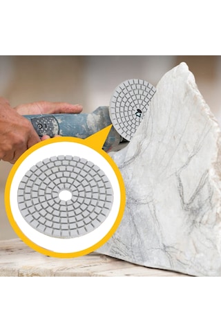 Xindoker 10 Adet 3 İnç Elmas Zımpara Diski - Mermer, Beton, Taş İçin 1500 Tane - Islak/kuru Parlatma, Dayanıklı Reçine Tabanlı