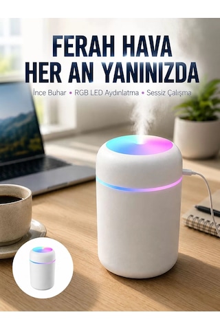 Hepsi Hava Nemlendirici Buhar Makinesi Led Işıklı Usb Dekoratif Nemlendirici Yeni Nesil Najmaddin