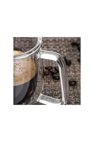 Vicloon Çift Duvar Cam Kupa, Isı Yalıtımlı Bardak Bardak, Saplı 250 Ml, Çay Su Bardakları, Kahve, Süt, Cappuccino, Espresso, Şeffaf Bira, 2'li Set Aeropress