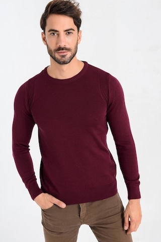 Heyss Bisiklet Yaka Sırt Ve Omuz Detaylı Erkek Triko Kazak