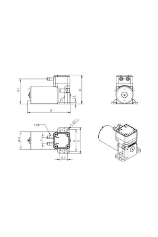 Alkole Dayanıklı Laboratuvar Pompası 5bar- 24v 5w Fkm Diyafram