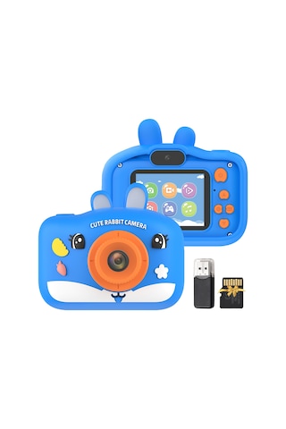 1080p Çocuk Dijital Kamera Çocuklar İçin Video Çift Lensli 2.0 İnç Ips 8x Zoom