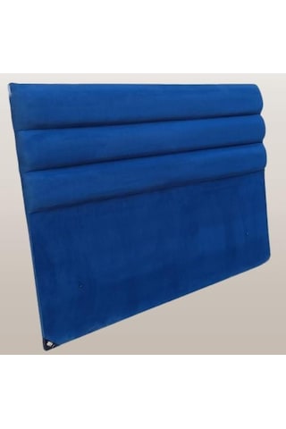 Dk 120'lık Tay Tüyü Mavi Kumaş Yatay Dilimli Model El Yapımı Çift Kişilik Başlık