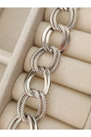 Samanyolu Model Silver Gümüş Renk Çelik Bileklik