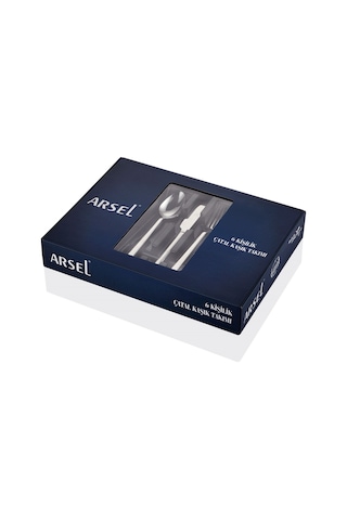 Arsel Venüs 36 Parça Kutulu Çatal Kaşık Bıçak Takımı 18/10 Kalite 4mm Premium Ağır Paslanmaz Çelik Gümüş