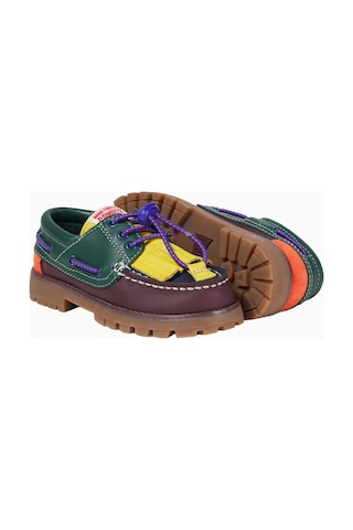 Bobo Choses X Camper Compas Nautic Çocuk, Deri Tasarım Tekne Ayakkabısı Çok Renkli