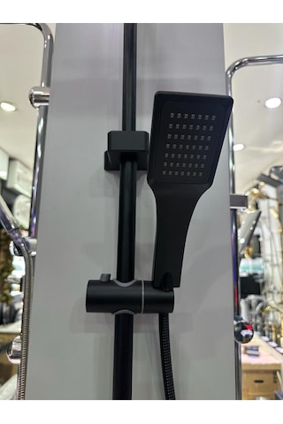 Boheme Fleko Siyah Tepe Duş Seti Paslanmaz Diğer