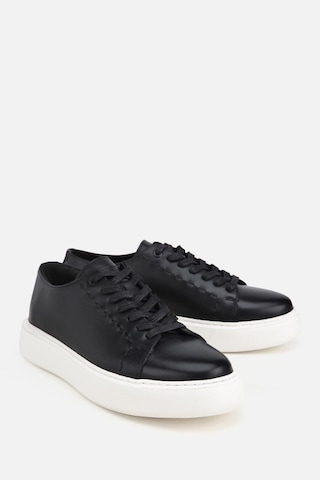 Yaya Erkek Siyah Bağcıklı Kalın Tabanlı Günlük Sneaker