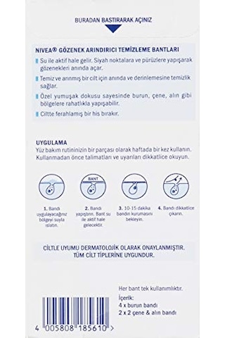 Nıvea Siyah Nokta Temizleyici Burun T-bant, Gözenek Arındırıcı, Derinlemesine Temizlik, Limon Özü, 4 Adet 3 Paketi 10
