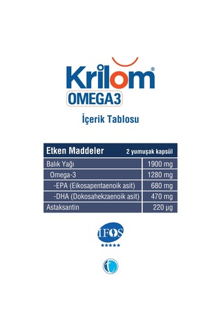 Krilom Omega 3 Balık Yağı 100 Yumuşak Kapsül
