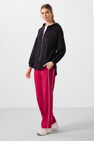 Tommylıfe Siyah Yumuşak Dokulu Kapüşonlu Oversize Kadın Tunik Sweatshirt - 97302
