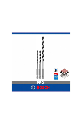 Bosch Pro Hex-5 3'lü Beton Matkap Ucu Seti 5-6-8 Mm 2608707003