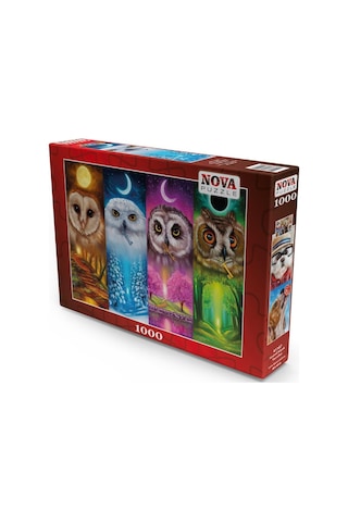 Nova Puzzle Dört Mevsim Baykuşlar - 1000 Parça Puzzle