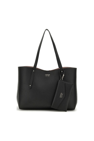 Guess Kadın Brenton Tote Omuz Çantası - Siyah Siyah