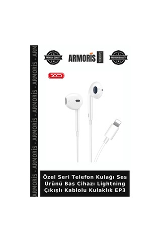 Özel Seri Telefon Kulağı Ses Ürünü Bas Cihazı Lightning Çıkışlı Kablolu Kulaklık Ep3