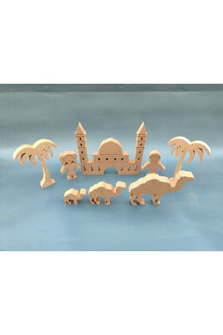 Neşeli Ahşap Des 12 Ayasafya Cami, Palmiye, Çocuk Ve Deve. Ramazan Ayına Özel Ahşap Boyama Etkinliği, Boyama Seti Model Tyby3vm4mvl057q164