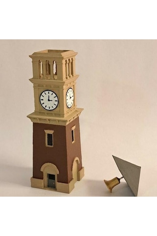Mini Saat Kulesi Maketi 14 Cm Dekoratif Figür-173