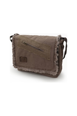 Old Cotton 7136 Kahverengi 14 İnç Laptop Omuz Postacı Çantası Kahve Rengi