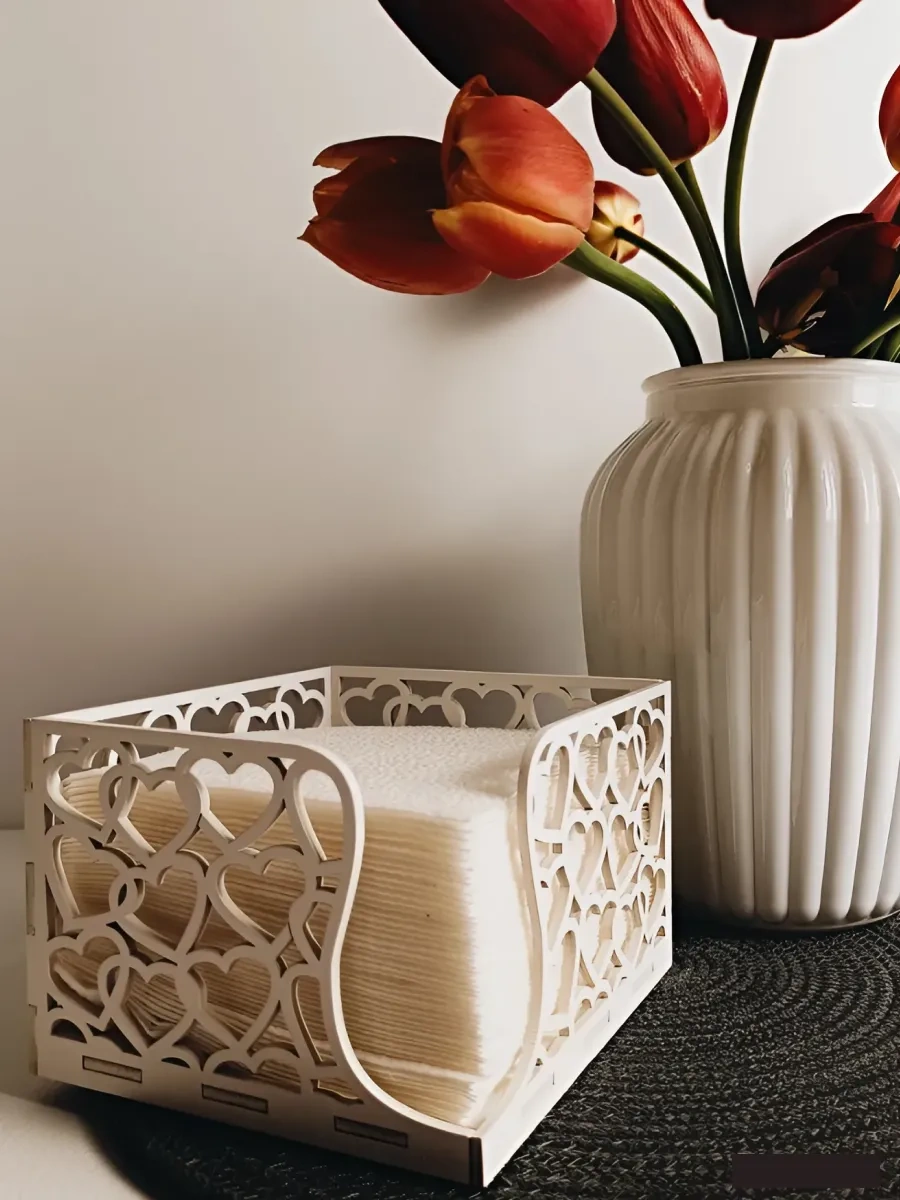 Masterskaa Derevannyh İzdelij Ahşap Kare Masa Peçeteliği 165354126 Beyaz