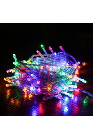 50m Led Dize Işıklar Noel Yeni Yıl Çelenk Dekorasyon Sokak Odası Ev Bahçe Dış Mekan Kullanımı Dıy Dekor, Cn Fiş, Watt: 50m 400led Sarı Diğer