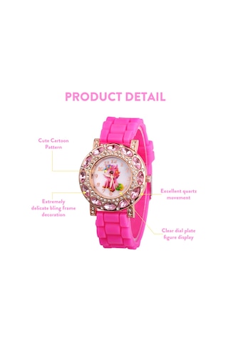 Samdoo Kız Çocukları İçin Mavi Kuyruklu Teknoşer Yüzükü, Zeytinli Kordon, Kvartz Hareketli Moda Kol Saati Diğer