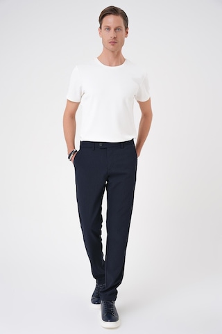Efor Comfort Fit Gofre Dokulu Beli Lastikli Lacivert Jogger Pantolon P 1177 Lacivert
