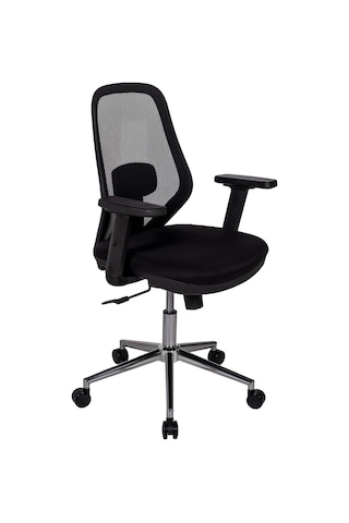 Ofisbazaar Dali Fileli Çalışma Koltuğu Ergonomik Şef Ve Toplantı Koltuğu Siyah Fileli Siyah