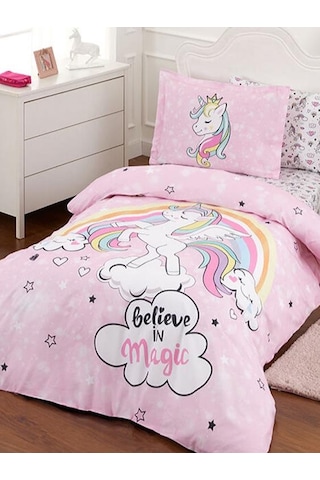 Özdilek Ranforce Nevresim Takımı Tek Kişilik Unicorn Pembe